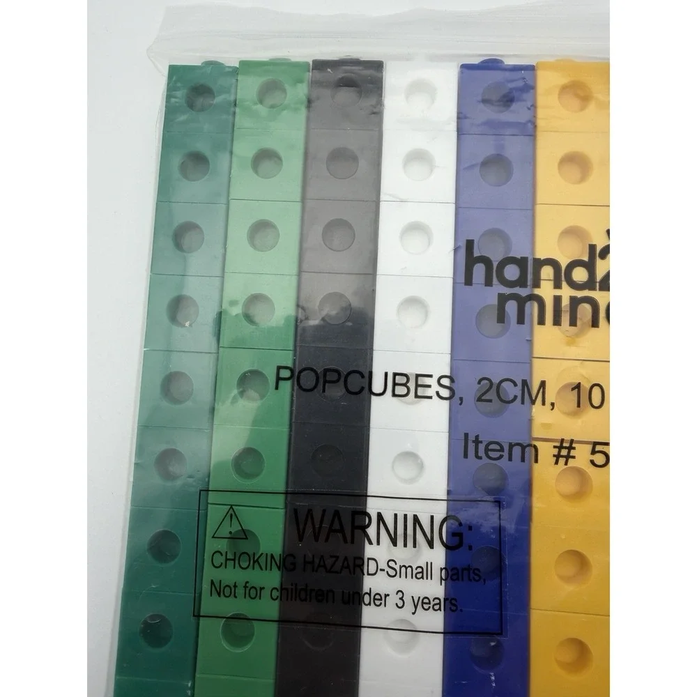 100 Educational hand2mind Snap Cubes Linking‎ Plastic Color Math Manipulative